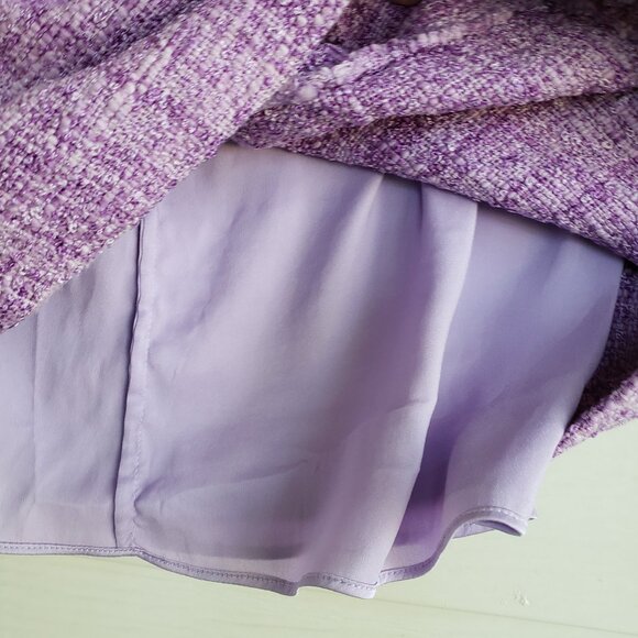 Alice and Olivia lavender tweed mini skirt fully lined - Picture 5 of 9